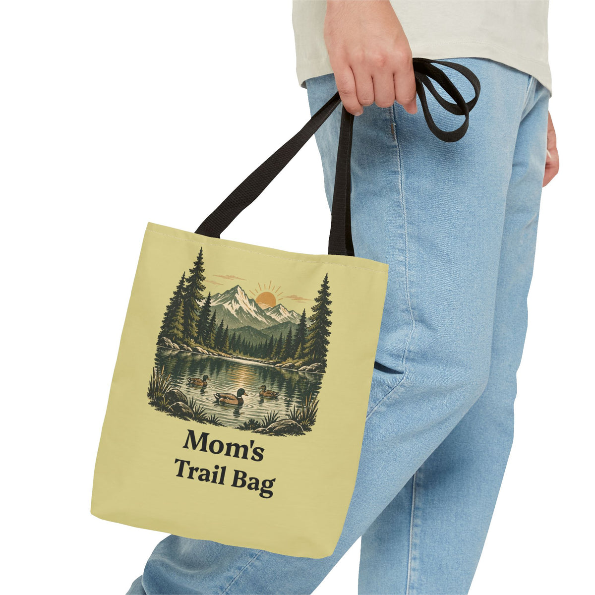 Personalized Vintage-Inspired Duck Pond Tote Bag