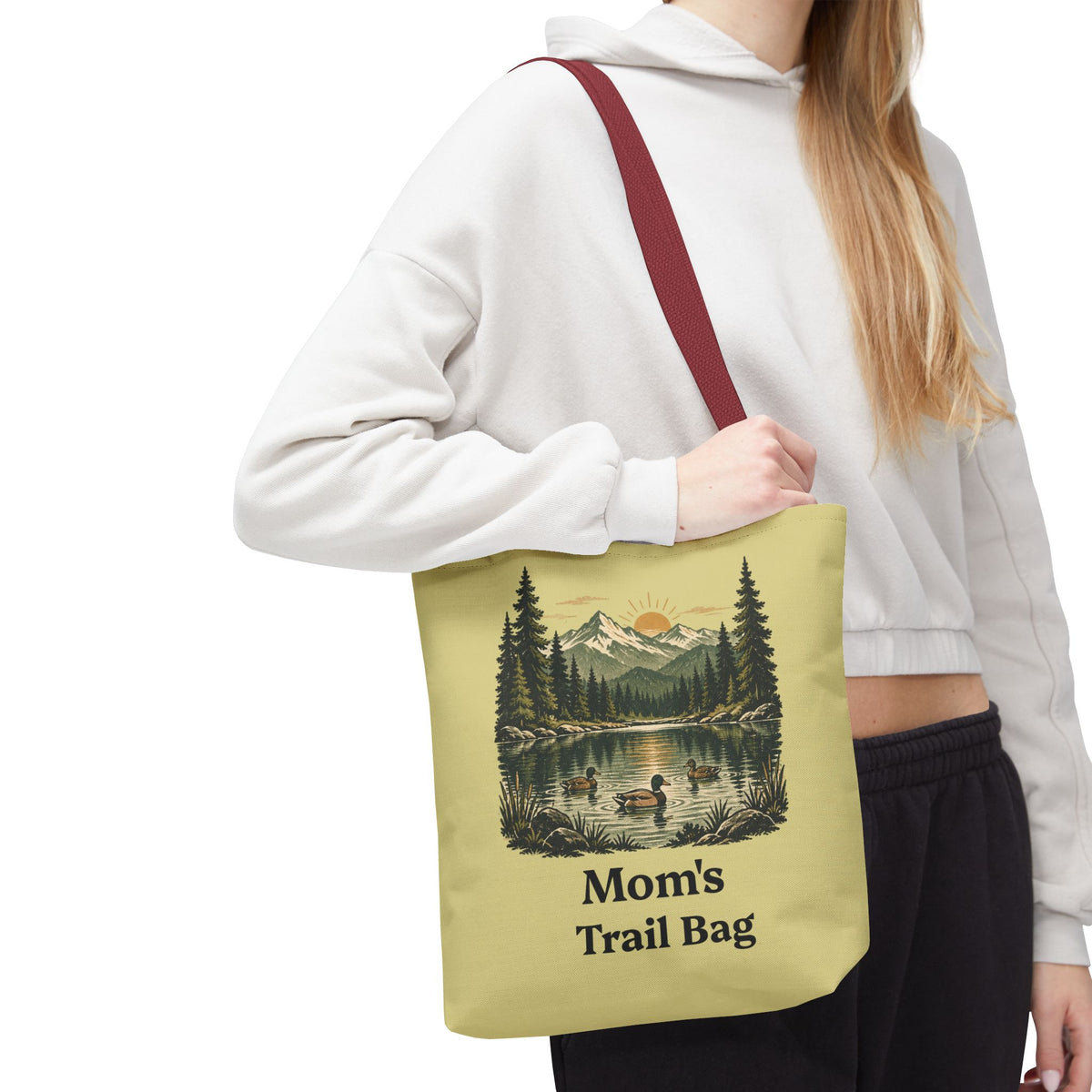 Personalized Vintage-Inspired Duck Pond Tote Bag