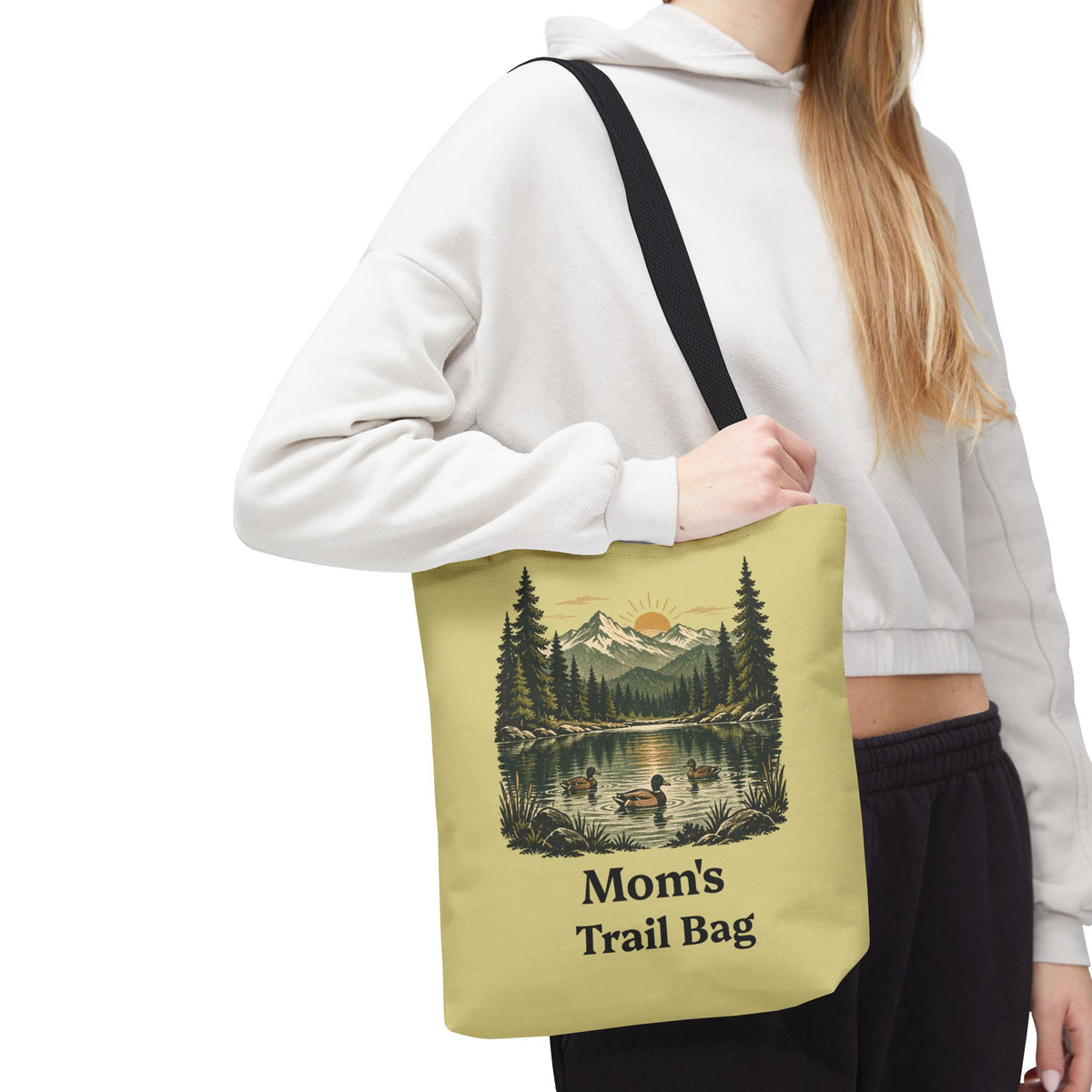 Personalized Vintage-Inspired Duck Pond Tote Bag