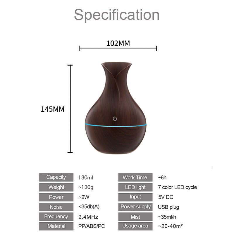Vase Humidifier – USB Desk Humidifier, 130ML