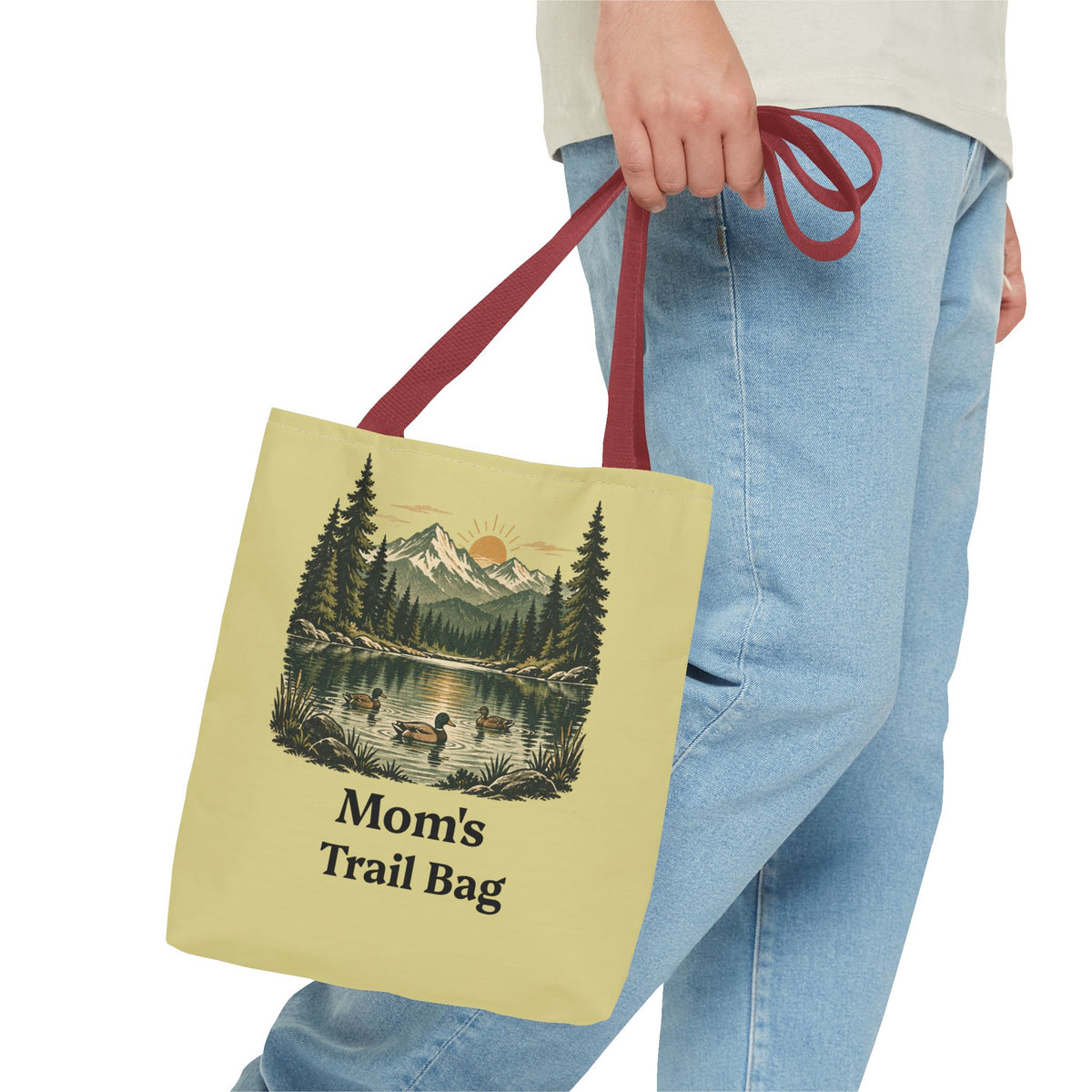 Personalized Vintage-Inspired Duck Pond Tote Bag