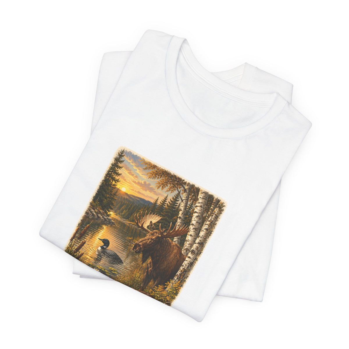 Moose Lake Sunset Wildlife T-Shirt