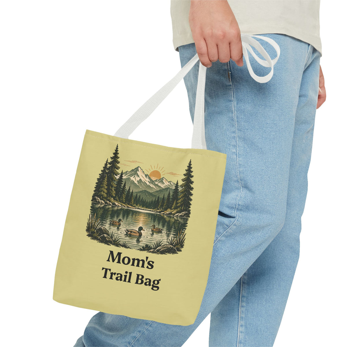 Personalized Vintage-Inspired Duck Pond Tote Bag