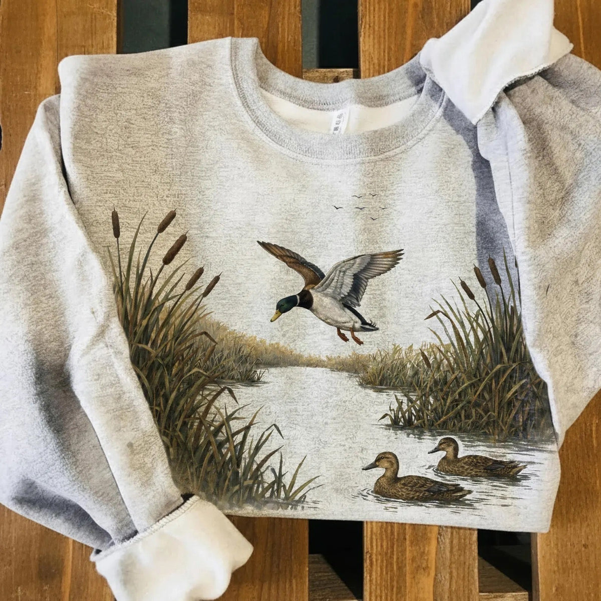 Mallard Duck Hunting Sweatshirt – Vintage Waterfowl Crewneck