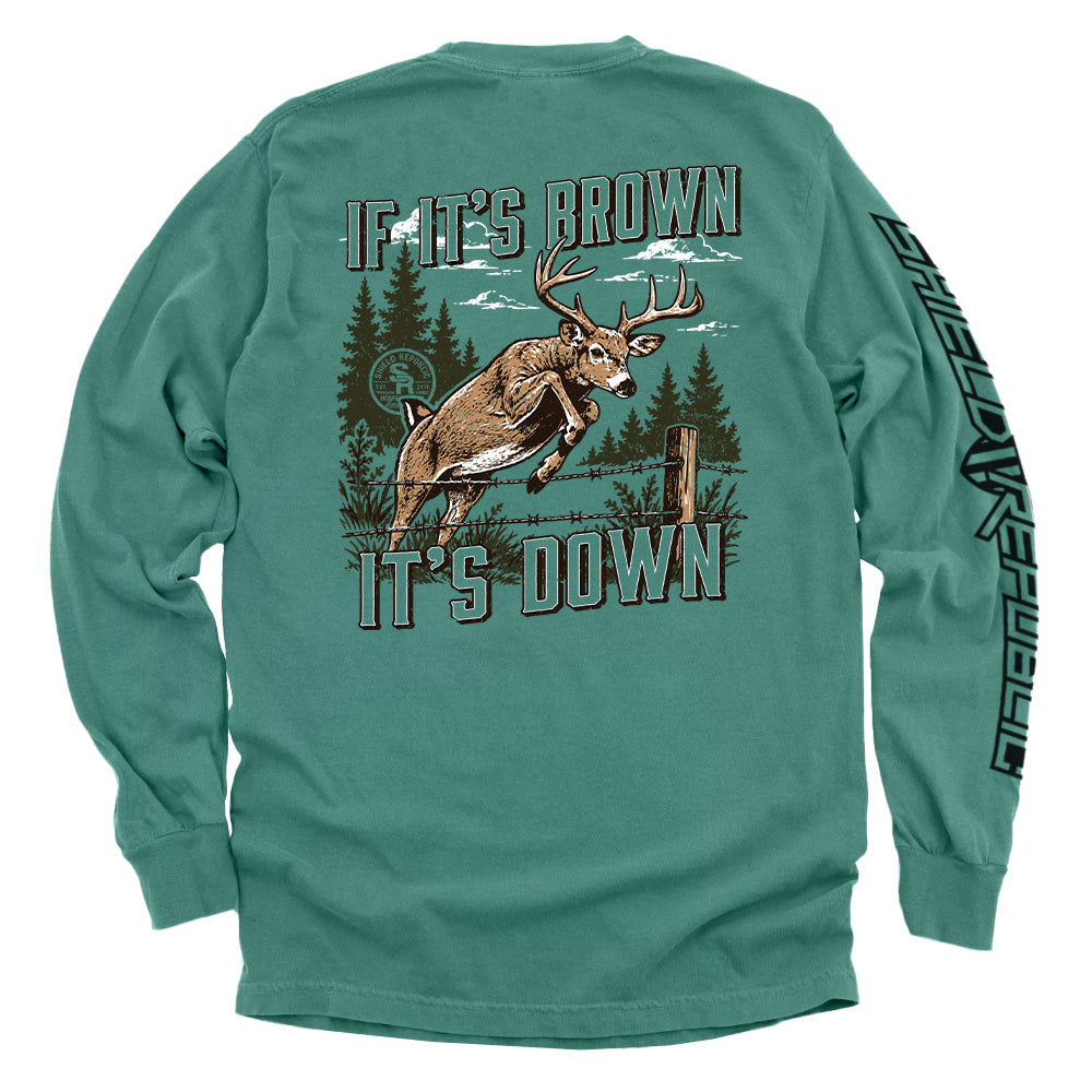 If It's Brown It's Down – Deer Hunting T-Shirt