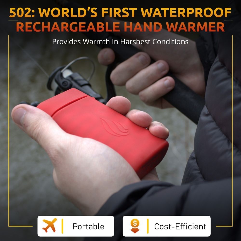 POWERPAW 502 Rechargeable Hand Warmer – Waterproof, 3 Heat Settings