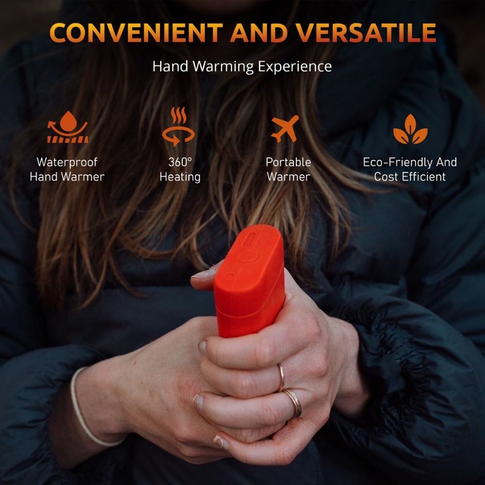 POWERPAW 502 Rechargeable Hand Warmer – Waterproof, 3 Heat Settings