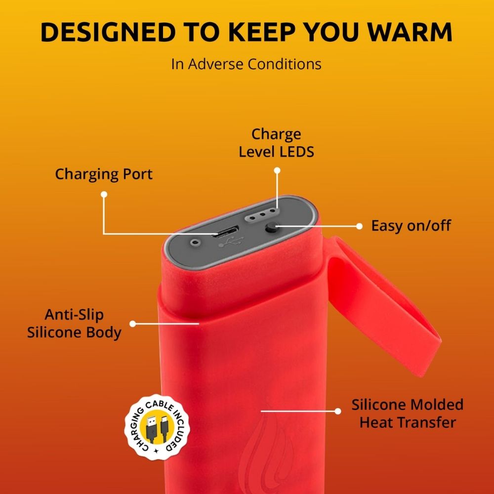 POWERPAW 502 Rechargeable Hand Warmer – Waterproof, 3 Heat Settings