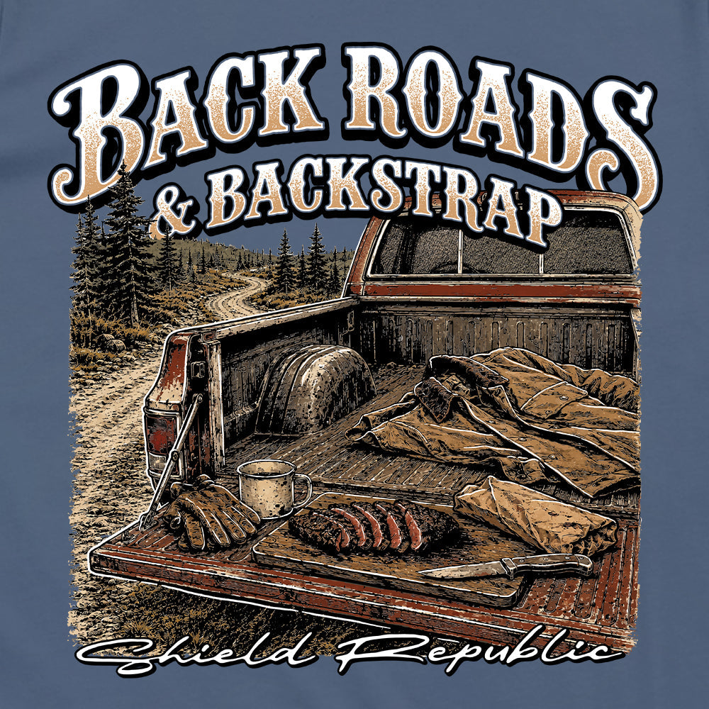 Back Roads & Backstrap – Deer Hunting T-Shirt