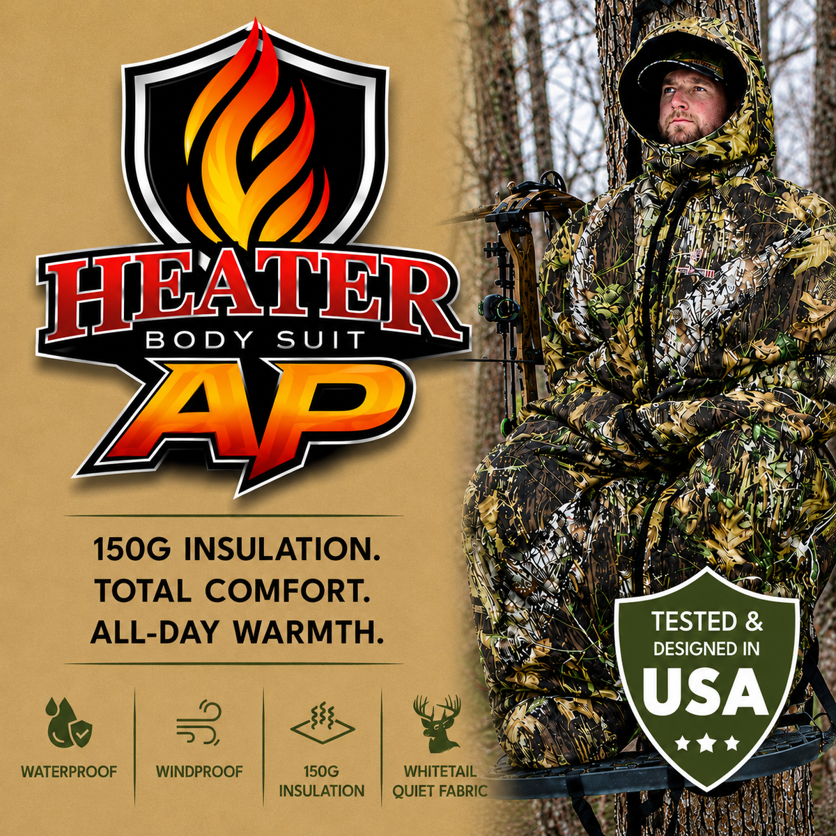 Heater Body Suit AP – 150g Insulated Hunting Suit