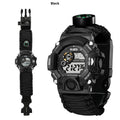 Parachute Cord Outdoor Watch – Waterproof, Compass & Whistle