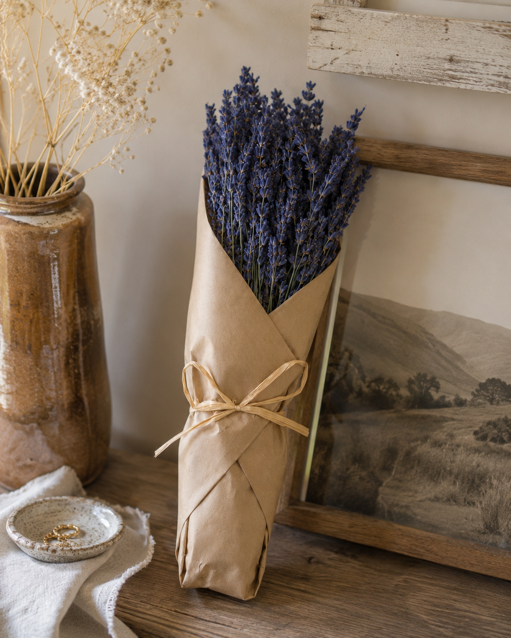 Dried Lavender Bundle | Hand-Wrapped California Lavender Bouquet ...
