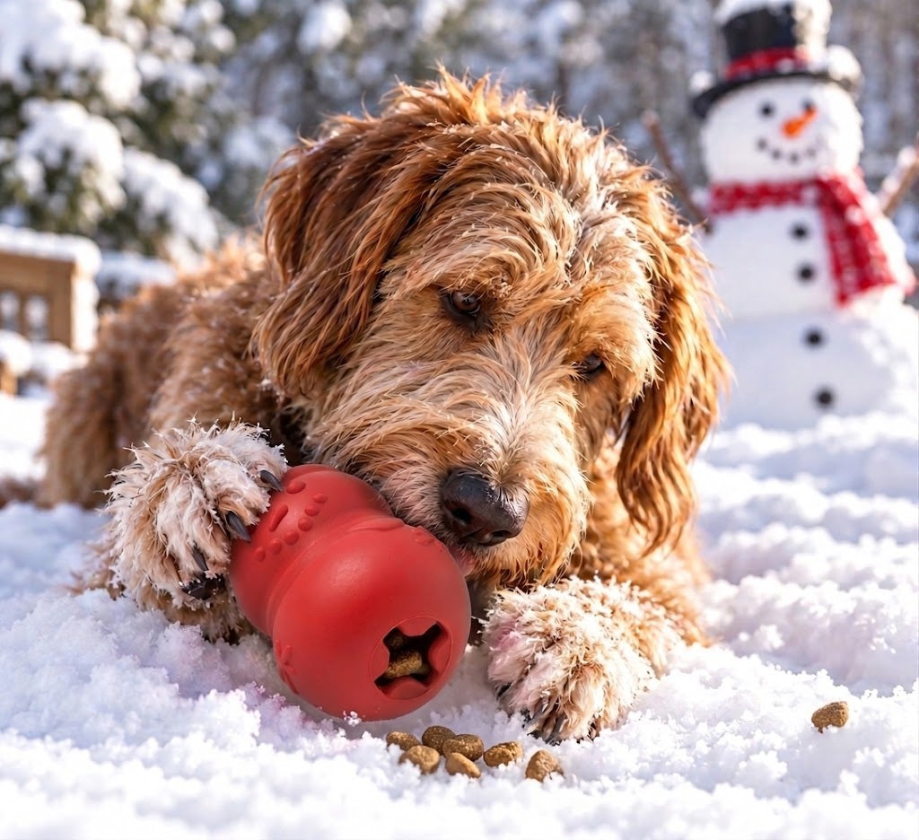 Snowman Treat-Dispensing Dog Toy for Power Chewers – USA-Made
